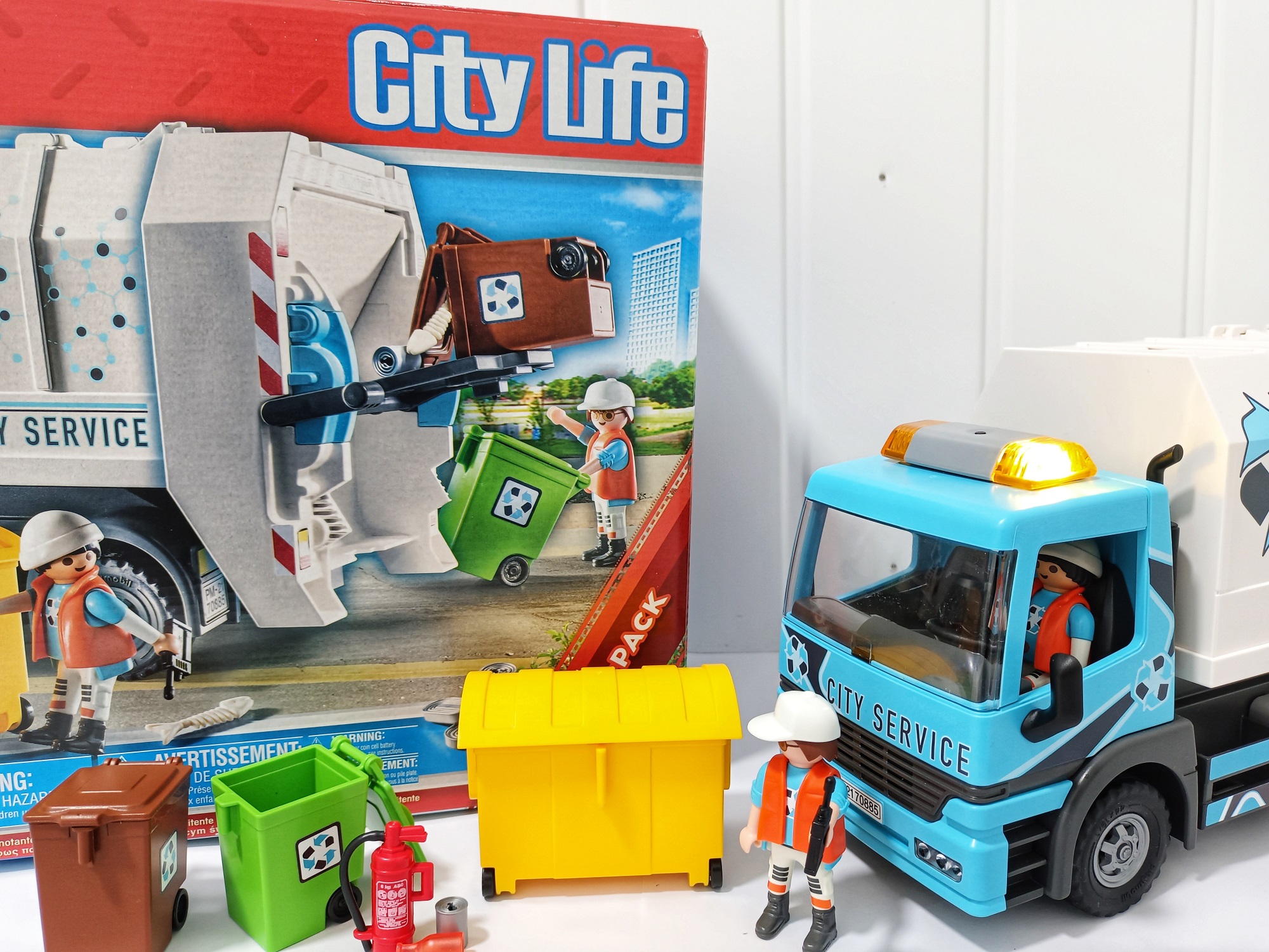 playmobil city life recycling truck