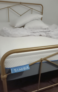 simba hybrid mattress brand label